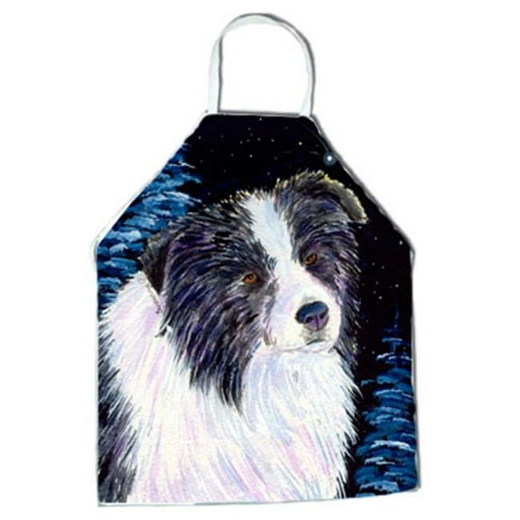 Starry Night Border Collie Apron - 27 x 31 in.