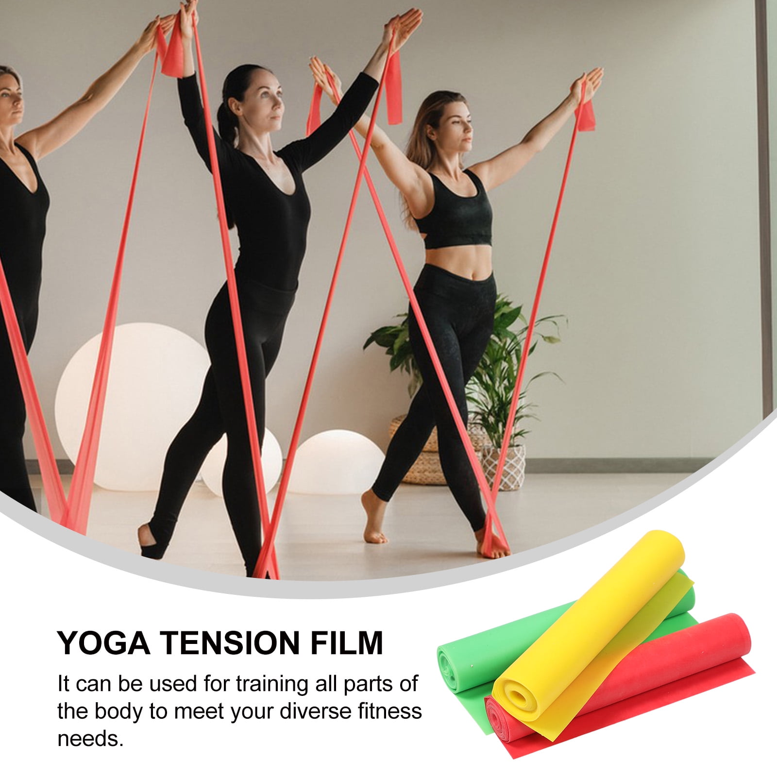 ELAYARD Set of 3 Multi-Type Resistance Bands for Sports, Fitness, Exercise and Physical Therapy