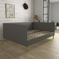 thumbnail image 3 of DHP Franklin Mid-Century Upholstered Daybed Frame, Grey Linen, Full, 3 of 22