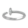 thumbnail image 2 of ARAIYA FINE JEWELRY Sterling Silver Round and marquise-shape Diamond Fashion Wedding Ring (1/4 cttw, I-J Color, I2-I3 Clarity) Size 5, 2 of 6