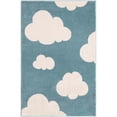 thumbnail image 2 of Unique Loom Whimsy Kids Collection Area Rug - Clouds (2' x 3' 1" Rectangle Sky blue/Ivory), 2 of 9