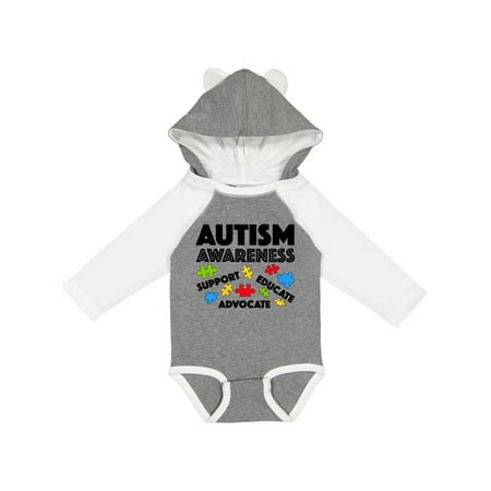 

Inktastic Autism Awareness- Support Educate Advocate Gift Baby Boy or Baby Girl Long Sleeve Bodysuit