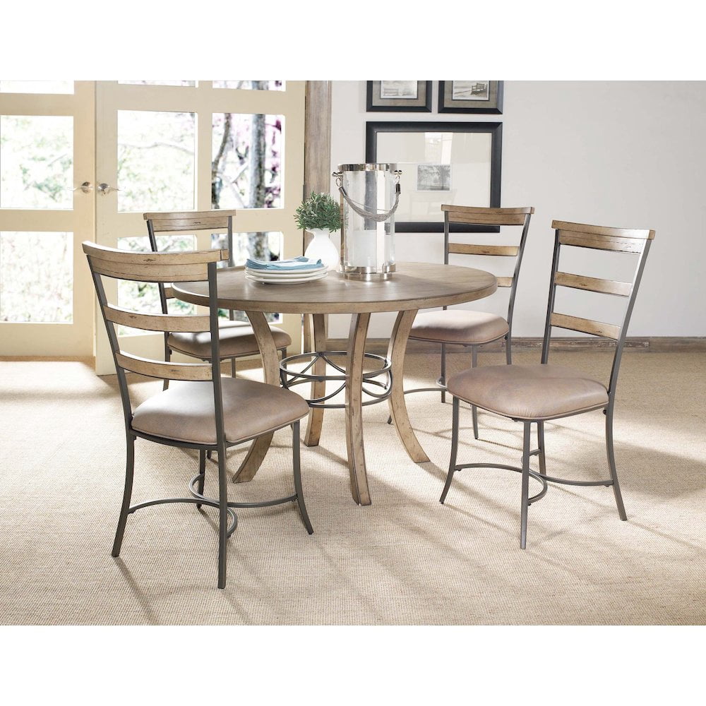 Hillsdale Furniture Charleston 5Piece Round Wood Base Dining Set with