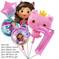 thumbnail image 3 of Globos con números para casa de muñecas Gabby, 6 unidades, para decoración de fiestas de cumpleaños infantiles, globos de aluminio, juego de globos para muñecas Gabby para niñas, 3 of 5