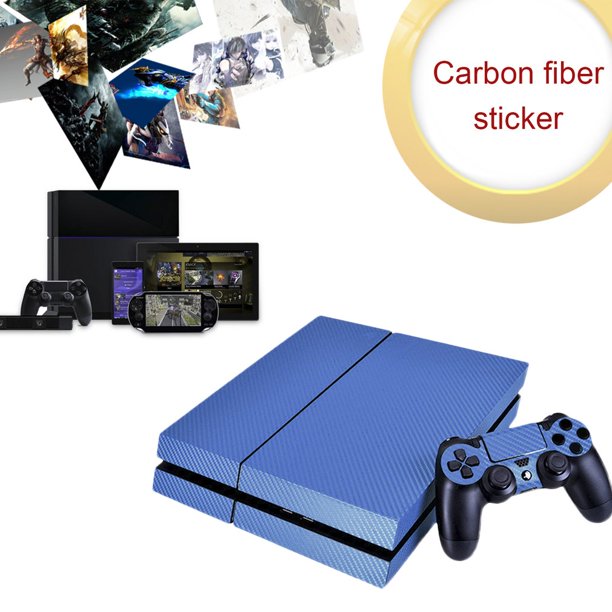 Stickers de Couverture de Protection de Console de Jeu en Fibre de Carbone pour PlayStation 4 PS4