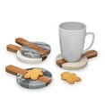 thumbnail image 2 of marble-wood-paddle-coaster-set, 2 of 2
