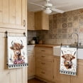 thumbnail image 5 of 2 PCS Highland Cow Kitchen Towels, Absorbent Highland Cattle Dish Towels, 24 X 16 Inch Highland Cow Gifts Hand Towel for Farmhouse Kitchen Bathroom Decor, 5 of 6