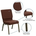 thumbnail image 2 of HERCULES Series 18.5''W Stacking Church Chair in Brown Fabric - Gold Vein Frame, 2 of 9