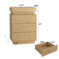 thumbnail image 5 of PAPROOS Nightstand Set of 2 with Charging Station and LED Lights, 3 Drawer Nightstand with Sliding Top Hidden Storage, Modern Fluted Bedside Tables with USB-C Port & Outlets for Bedroom, Natural, 5 of 10
