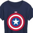 thumbnail image 3 of Marvel Captain America - Logo Shield - Women's Short Sleeve Graphic T-Shirt, 3 of 5