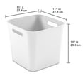 thumbnail image 4 of (3 pack) Mainstays Cube White Plastic Storage Bin, 11 in x 10 in, 4 of 6