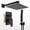 Black/10in/9.84 x 9.84 x 2.17 inch, variant on Alvantor Wall-Mounted Shower Faucet Set, 10/12 Inch Square Overhead Spray and Handheld Shower Head with Pressure Balance and Temperature Control Valve