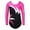 B Black Hot Pink, variant on Girls Embroidery Gymnastics Leotard Long Sleeve Purple Ballet Dance Clothes