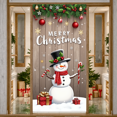 thumbnail image 3 of Festive Snowman Christmas Holiday Decoration Decorative Banner for Winter Celebration Home Party Event, 3 of 9