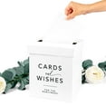 thumbnail image 4 of Koyal Wholesale Sturdy White Wedding Day Card Box Minimal Cards and Wishes Wedding Card Box for The Newlywed, 4 of 5