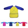 thumbnail image 4 of Delantal impermeable de manga larga para bebés y niños pequeños, bata de alimentación, babero, suministros de dibujo para niños Inevent FN0064-03B, 4 of 7