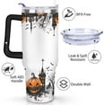 thumbnail image 3 of Happy Halloween Cup with Handle and Straws 40 OZ Vacuum Insulated Travel Mug Birthday Present for Men Dad Son Husband Gifts for Him/Her Coffee Mugs, 3 of 7
