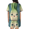 thumbnail image 6 of Daiia Adorable Kawaii Fennel Character Pattern Womens Pajama Sets Short Sleeve Pajamas for Women Sets Soft Lounge Sets Casual Round Neck Sleepwear PJS-XX-Large, 6 of 7