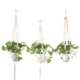 thumbnail image 1 of 3 macetas de macramé colgantes con cuerda anudada para balcón, patio, jardín, decoración, 1 of 5
