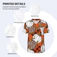 thumbnail image 5 of Fotbe Various Pumpkins Baseball Jersey Shirt for Men and Women, Casual Short Sleeves Button Down T-Shirt-, 5 of 9
