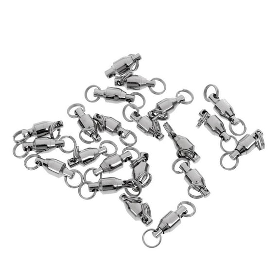 Professional 20x Heavy Duty Ball Bearing 2/4# Swivel Split Rings Sea Fishing - , 2# 2