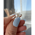thumbnail image 2 of ESTE ORIGIN 2Ct Emerald Cut Lab-Grown Diamond Solitaire Ring in 18K White Gold - East West Emerald Ring for Women - Emerald Engagement Ring, US 9., 2 of 9
