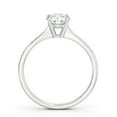 thumbnail image 3 of Spot Jewel 1.2 Ct Round Cut Lab Created Diamond Solitaire Ring - 14K White Gold Plated Tapered Shank Accent Ring - Brilliant Proposal Jewelry, 3 of 4
