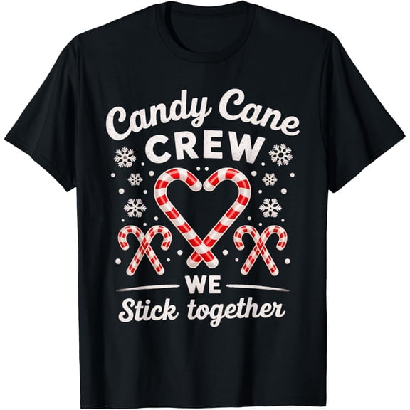 Christmas Candy Cane Heart Holiday Family Matching Pajama T-Shirt- American fashion hot selling casual retro high quality 100% cotton T-shirt 1 piece