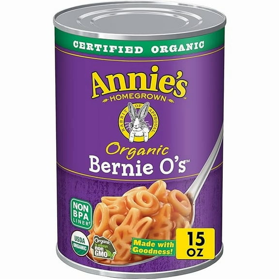 Annie's Organic Bernie O's, Canned Pasta in Tomato and Cheese Sauce, 15 oz