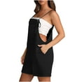 thumbnail image 7 of Hvot&aat Women's 2025 Summer Short Jumpsuit Romper Loose Sleeveless Adjustable Straps Shorts Overall Jumpers with Pockets, 7 of 7