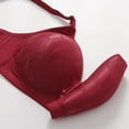 thumbnail image 5 of Bras for Women,Seamless Lift Up Plus Size Bra Full Cup Push Up Bra With No Underwire Retraction and Sag Bra Cover for Enhanced Comfort and Support,Sports Bras for Women,Red,48, 5 of 8