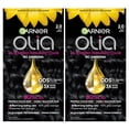 thumbnail image 1 of Color de cabello Garnier Olia Ammonia-Free 2.0 Soft Black, paquete de 2, 1 of 6