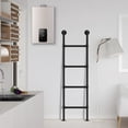 thumbnail image 2 of TidBay Wall Mounted Metal Ladder for Home, Four Step Ladder,  Basement Window Well Egress Exit Ladder, Heavy Duty Garden Wall Ladder for Attic Loft Dorm RV Deck, 330 lbs Load Bearing, 2 of 7