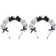 thumbnail image 1 of 2 piezas negro mujeres niñas para diadema lolita lazo de encaje banda para el cabello mucama anime cosplay sombreros cinta bowknot mujeres moda diademas linda banda para el cabello accesorios para el, 1 of 5
