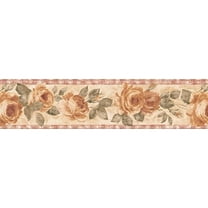 879679 Distressed Floral Wallpaper Border IB4035b