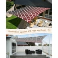 thumbnail image 4 of Sun Shade Sail 14x18Ft Red Black Gradient Retro Morocco Pattern Uv Block Sunshade Canopy Outdoor Shade Cover Rectangle Shade Cloth For Patio Garden Yard Deck Pergola, 4 of 6