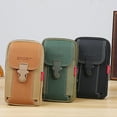 thumbnail image 4 of maskred Male Card Holder Bags Leather And Large Capacity For All Essentials Exquisite Craftsmanship khaki+longitudinal, 4 of 6
