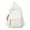 White, variant on GobdXE Back To School Unisex Student Solid Minimalist Nylon Backpack Single Front Pocket Leather Pull Tab Daily Daypack Size:One Size