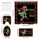 thumbnail image 3 of Juego de decoración de baño de Grinch Juego de cortina de ducha navideña con alfombrilla: cuatro piezas de poliéster impermeables para una decoración de baño alegre y navideña. Juego de baño navideño, 3 of 3