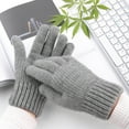 thumbnail image 2 of Dailypoc Gloves&nbsp;Winter&nbsp;Men Thermal Grip Winter Gloves - Windproof Thermal Lining, Non-Slip Palm, Long Cuff, Outdoor Use,Grey 1,One Size, 2 of 4