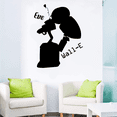 thumbnail image 2 of Cartoon Movie Wall-E Charcters Wall-E And Eve Silhouette Cute Characters Wall-E Eve Vinyl Wall Decal Wall Sticker Wall Art Decoration Home Room Bedroom Nursery Kinder Kids Classroom Size (30x22 inch), 2 of 3