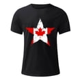 thumbnail image 4 of Tops para hombre, blusas y camisas de cuello redondo y manga corta para hombre. Camiseta de cuello redondo y manga corta con estampado de bandera canadiense para hombre. Blusa de algodón y poliéster p, 4 of 5