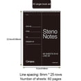 thumbnail image 4 of Steno Pads Top Binding Ruled White Paper Natural Board Cover Notebooks Ideal For School Home, 4 of 7