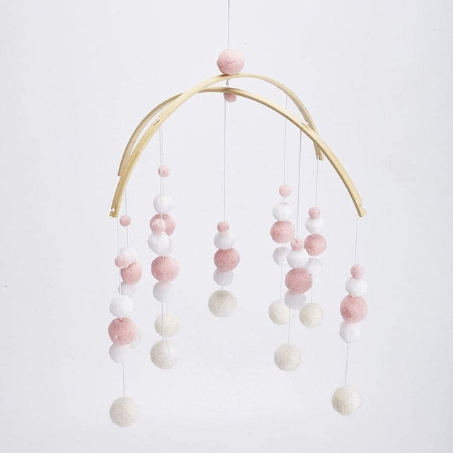 Wind Chimes Felt Ball Nursery Mobile Ornament Pendant Hanging Ceiling Gift Photo Promotion Home Decor Craft