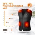 thumbnail image 5 of Sojoy Heated Vest for Men Women Winter Warm Outdoor USB Charging Electric Heating Vest  Heating Vest for Hiking Skiing Outdoors 7 Heated Zones(Battery Not Included) Black XXL, 5 of 10
