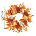 thumbnail image 3 of 18" Halloween Wreath - Black & Orange Artificial Thorn Vine for Front Door/Gate (Battery-Powered LED Bats, Style E), 3 of 6