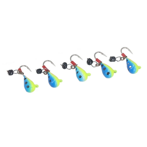 Ice Fishing Jigs, 5pcs Fishing Tackle Ice Fishing Hooks Portable For  Freshwater For Bass 