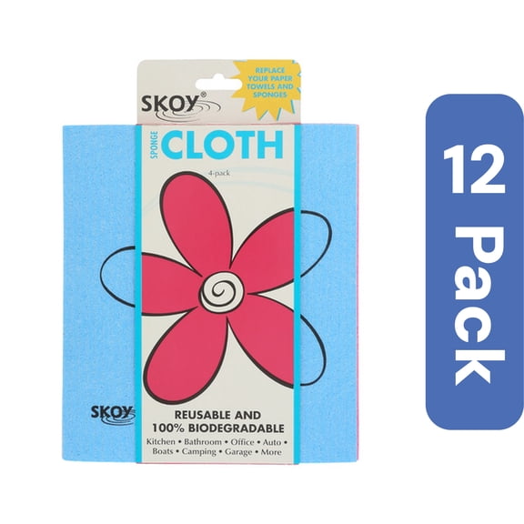 Skoy Dishcloth Assorted 4 Pack (Pack Of 12)