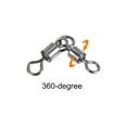 thumbnail image 4 of Uxcell 3 Way Swivel 73lb Copper Fishing Cross Line T Turn Terminal Tackle Black 60 Pack, 4 of 7