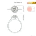 thumbnail image 5 of ANGARA Natural Classic Diamond Scalloped Halo Ring in 14K White Gold for Women (Size-5.8mm| Color-I-J| Clarity-I1-I2) | April Birthstone, Anniversary, Jewelry Gift for Women | Natural Diamond Ring, 5 of 9